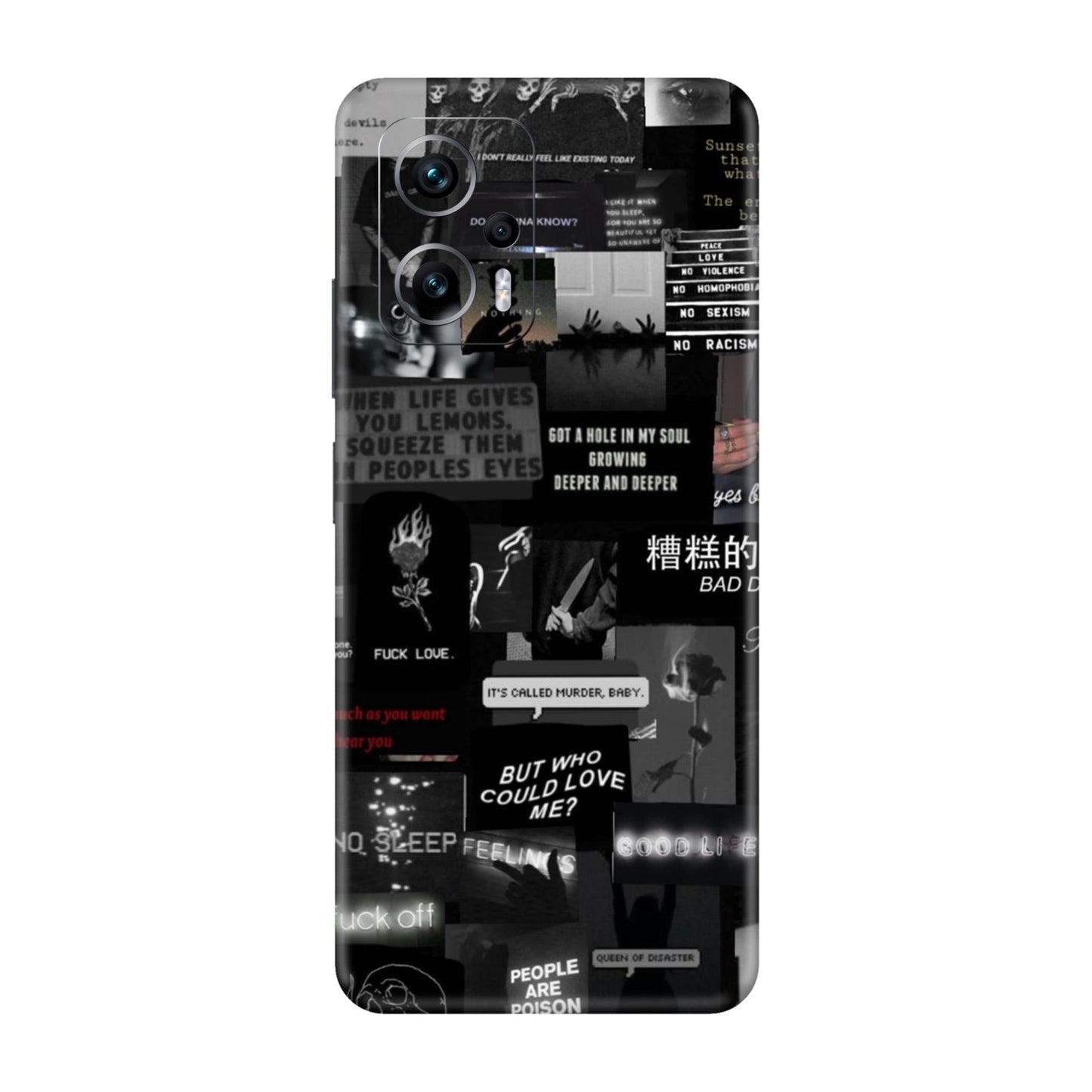 Bad Day Dark Collage Mobile Skin For Redmi K50i 5g