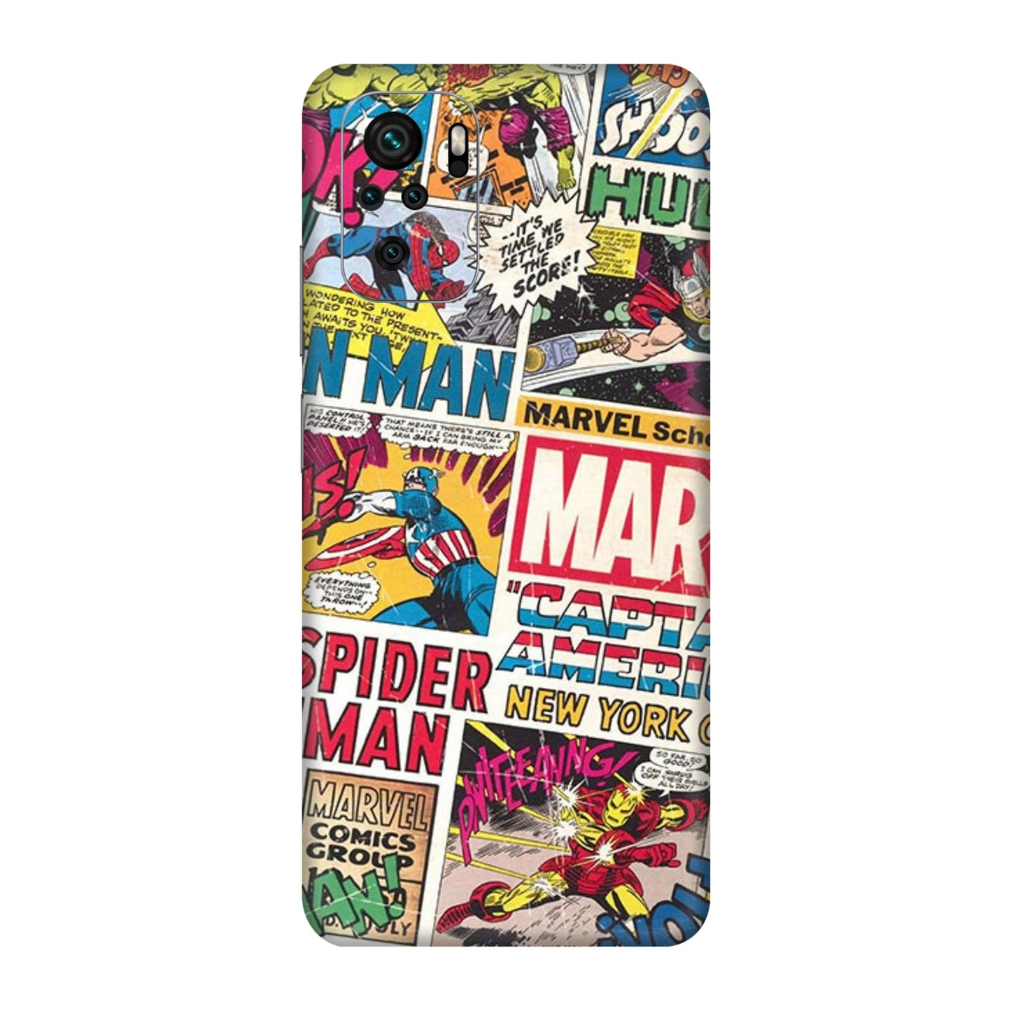 Vintage Marvel Comic Bomb Mobile Skin For Redmi Note 10S