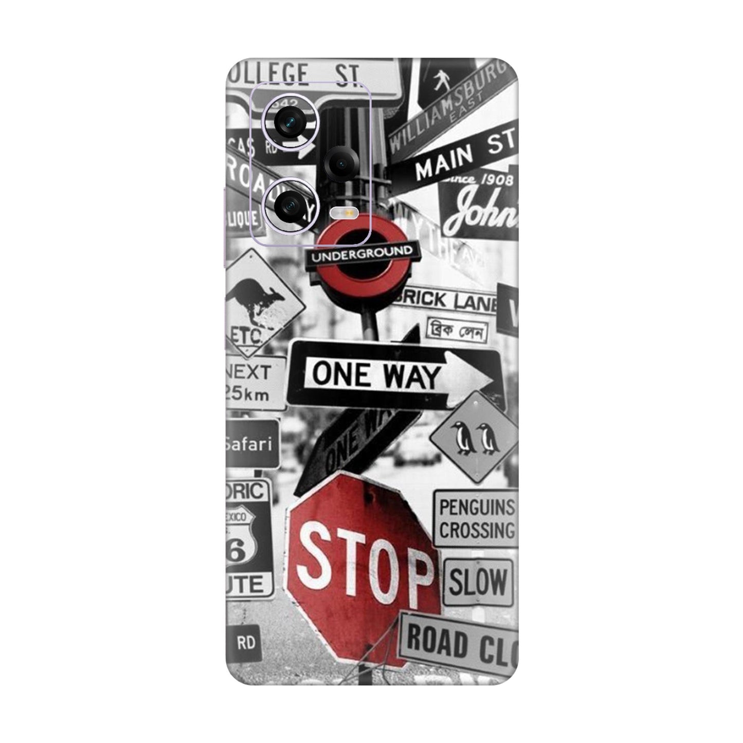 Global Urban Sign Bomb Mobile Skin For Redmi Note 12 Pro 5g