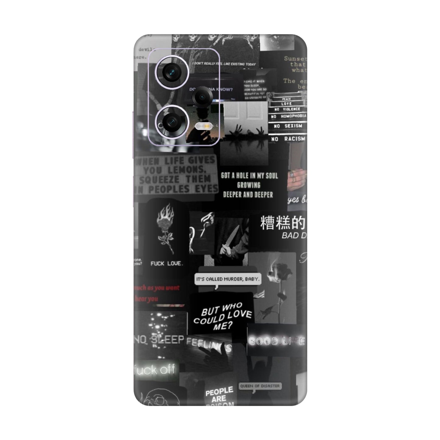 Bad Day Dark Collage Mobile Skin For Redmi Note 12 Pro 5g