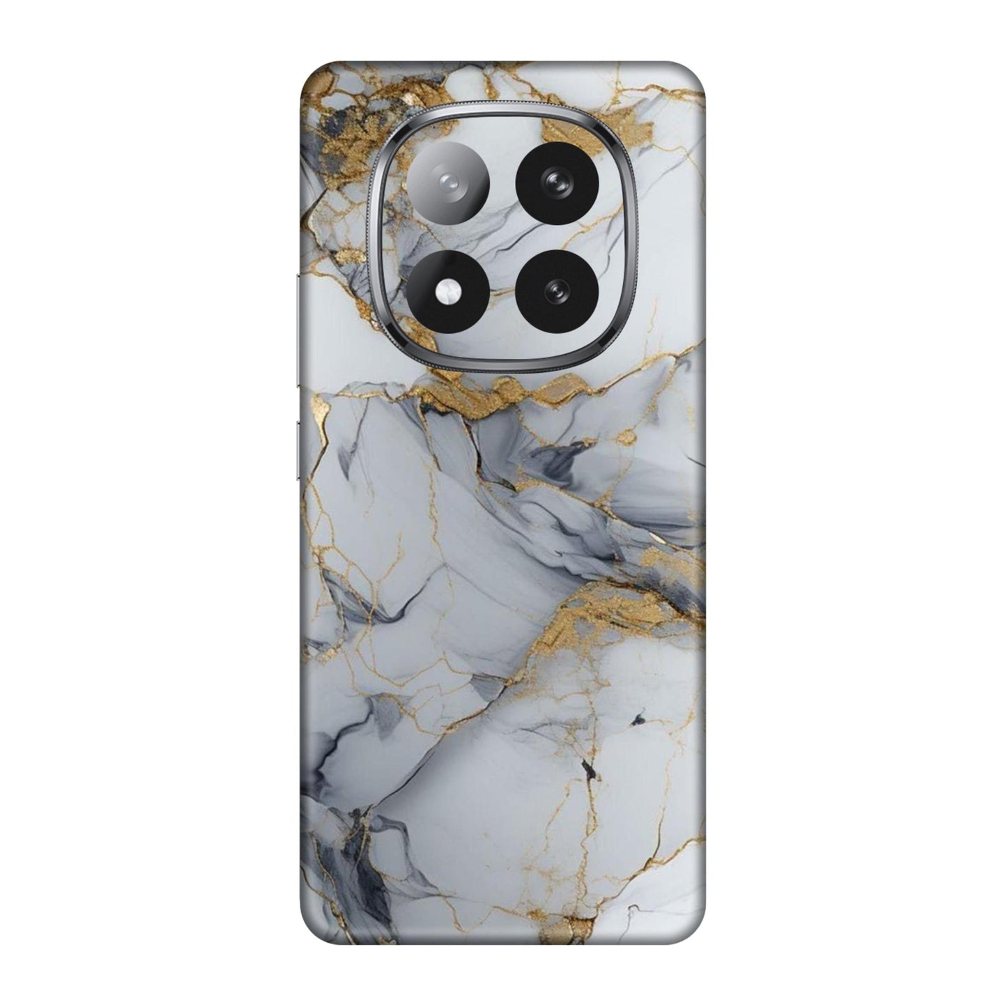 White Gold Luxury Marble Mobile Skin For Redmi Note 14 Pro Plus 5g