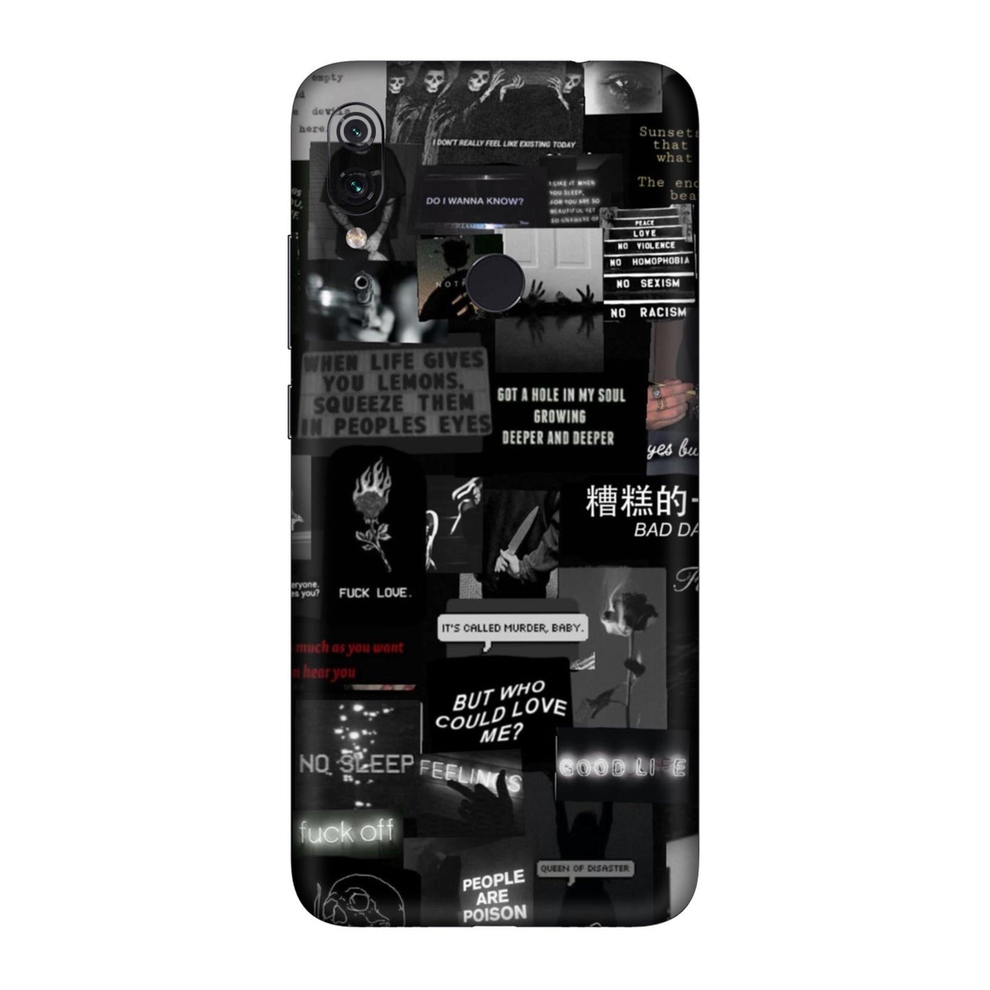 Bad Day Dark Collage Mobile Skin For Redmi Note 7 Pro