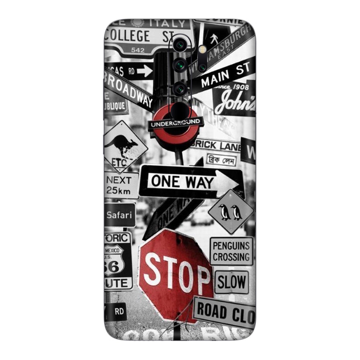 Global Urban Sign Bomb Mobile Skin For Redmi Note 8 Pro