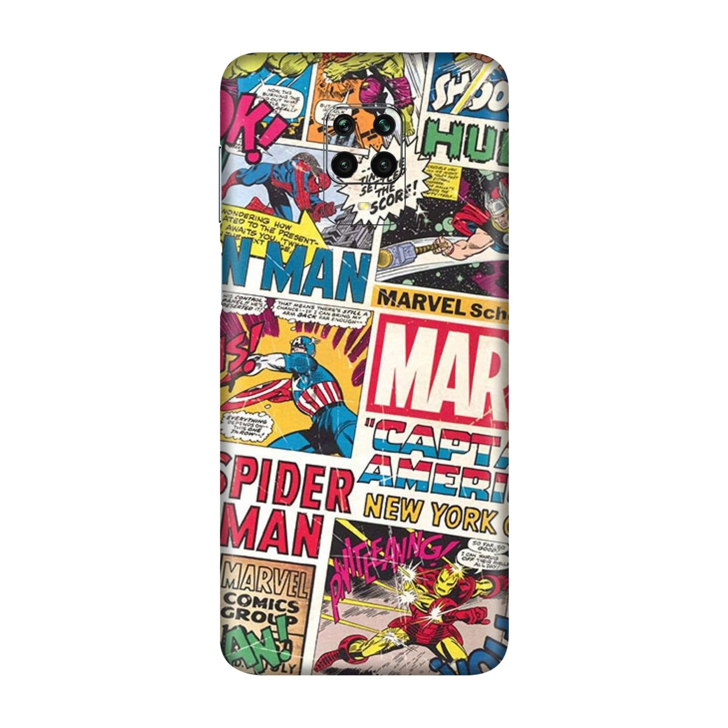 Vintage Marvel Comic Bomb Mobile Skin For Redmi Note 9s