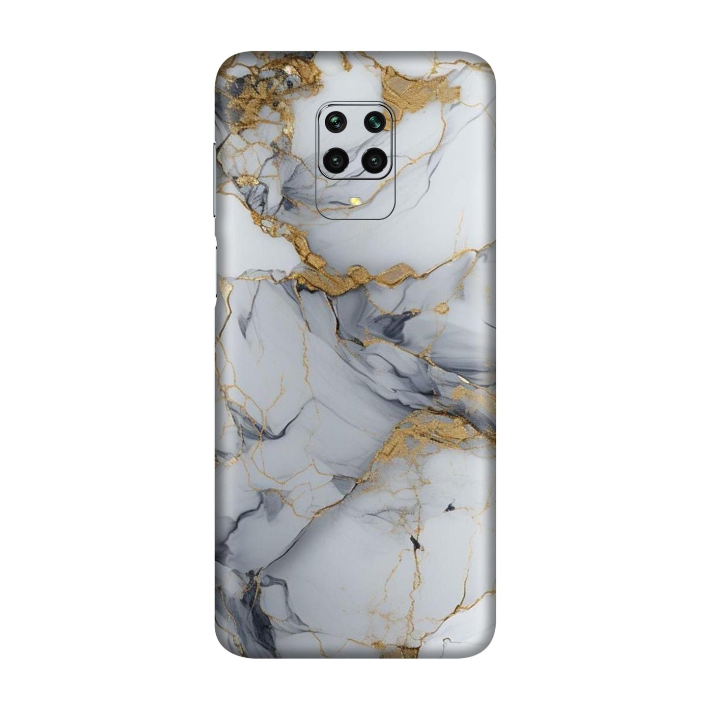 White Gold Luxury Marble Mobile Skin For Redmi Note 9s