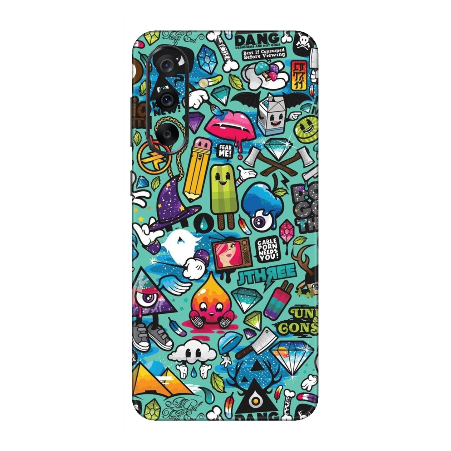 Graffiti Chaos Sticker Bomb Mobile Skin For Samsung Galaxy A36 5g