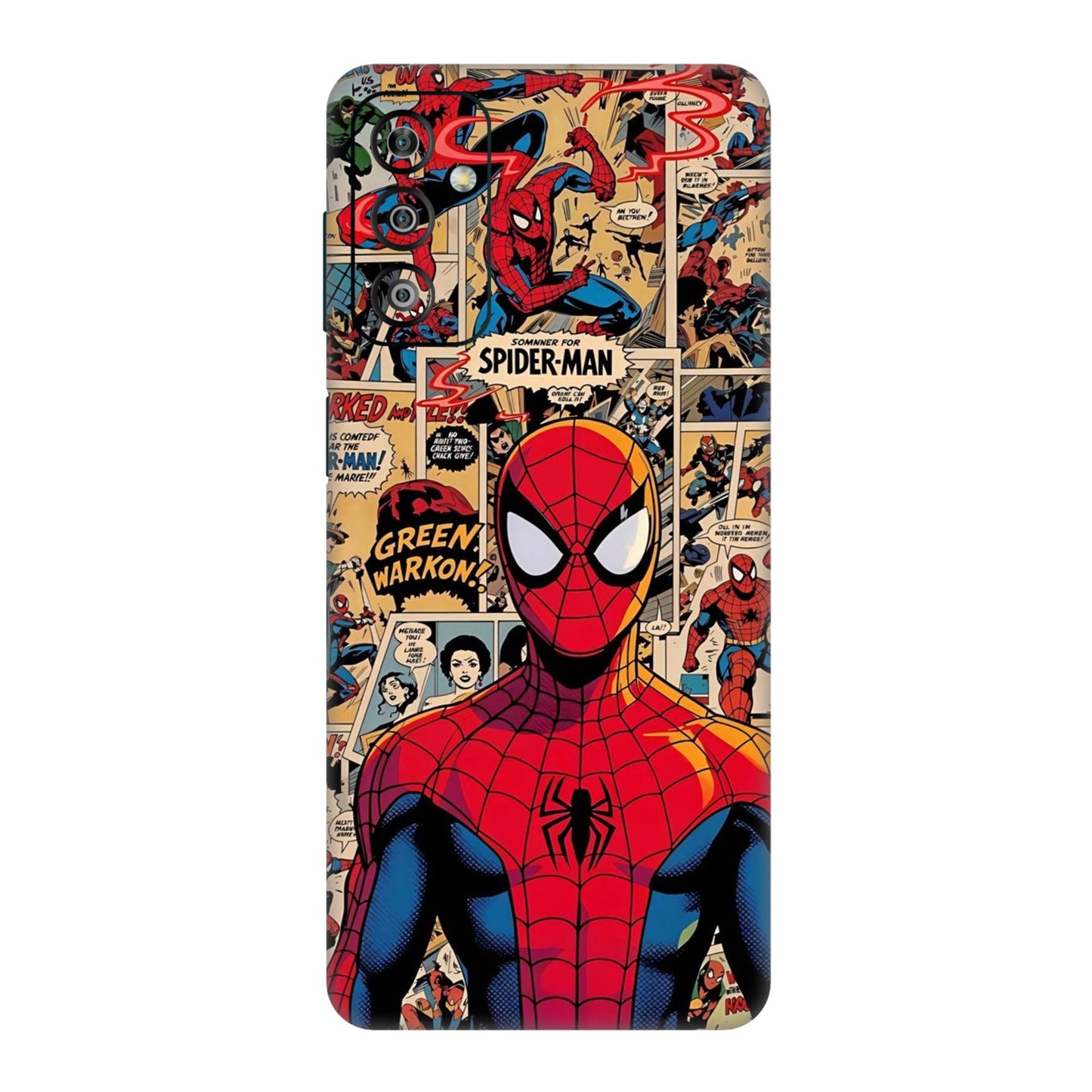 Vintage Comic Panel Spider Man Mobile Skin For Samsung Galaxy F23 5g