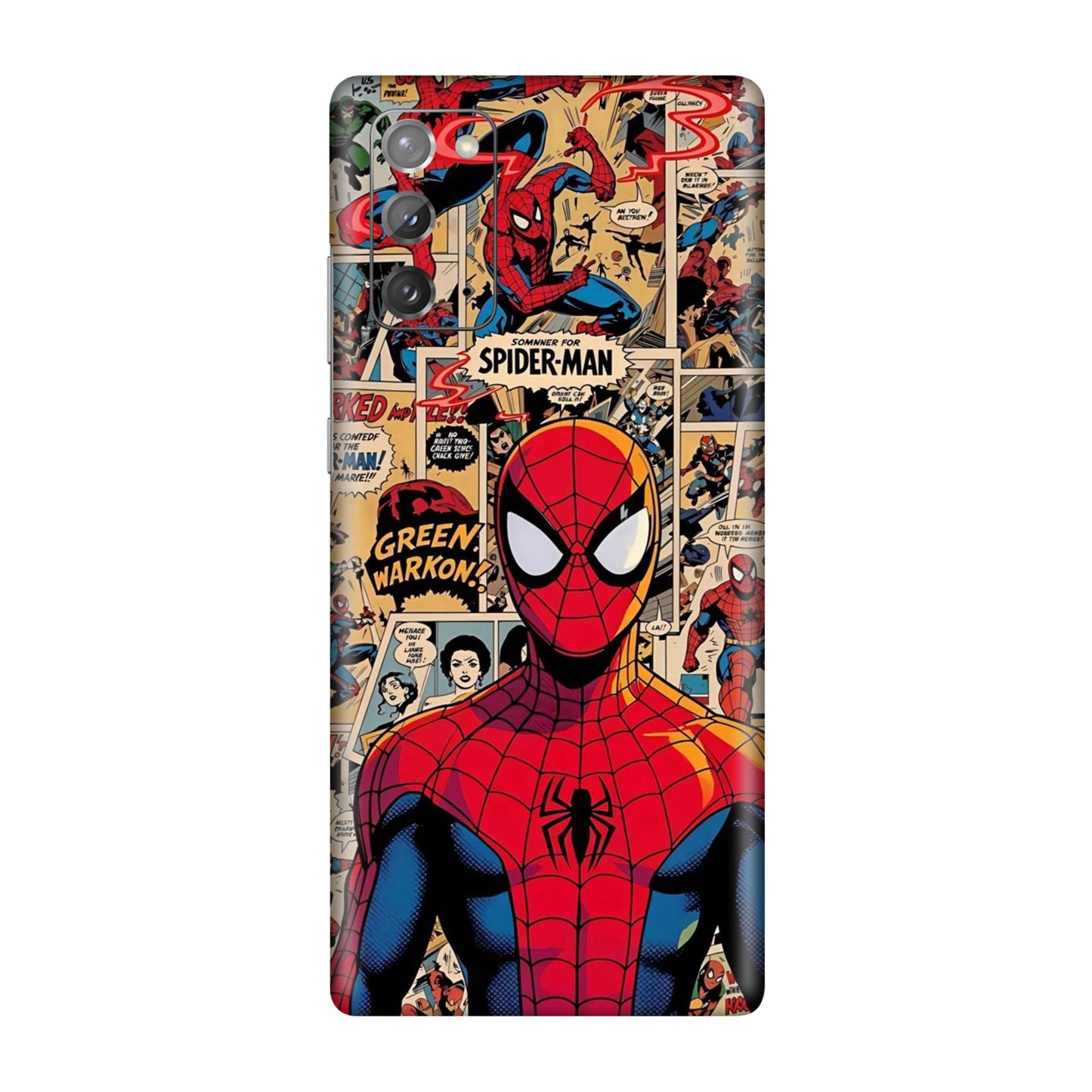 Vintage Comic Panel Spider Man Mobile Skin For Samsung Galaxy Note 20