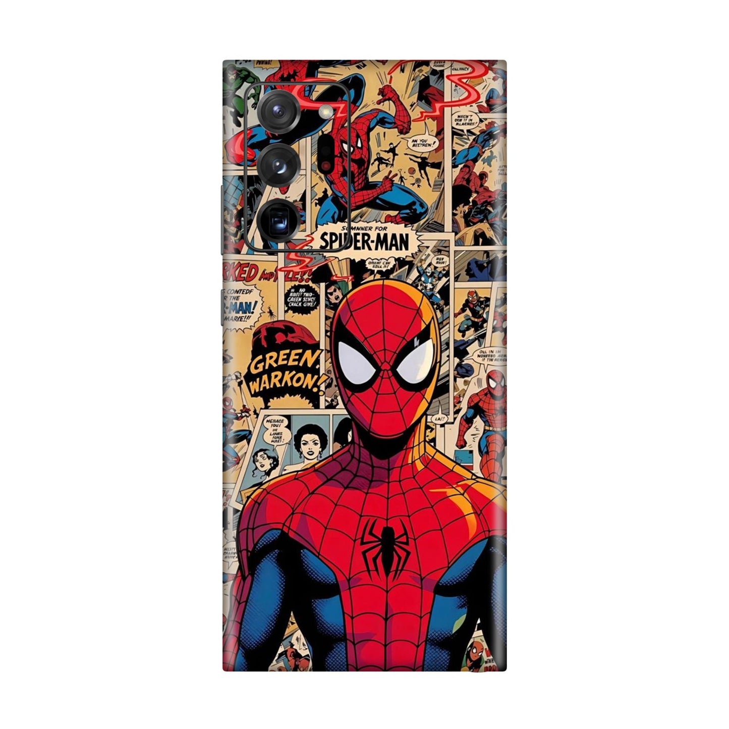 Vintage Comic Panel Spider Man Mobile Skin For Samsung Galaxy Note 20 Ultra
