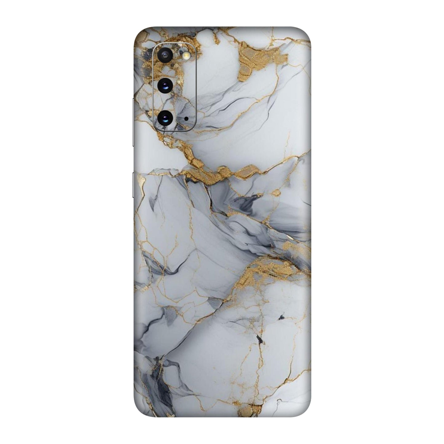 White Gold Luxury Marble Mobile Skin For Samsung Galaxy S20