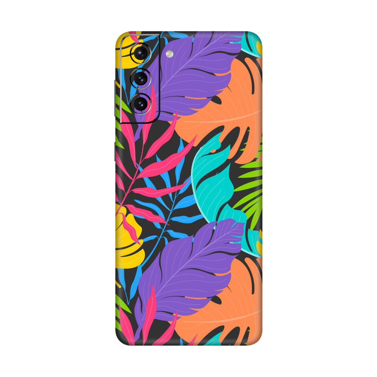 Neon Jungle Leaves Mobile Skin For Samsung Galaxy S21 Plus 5g
