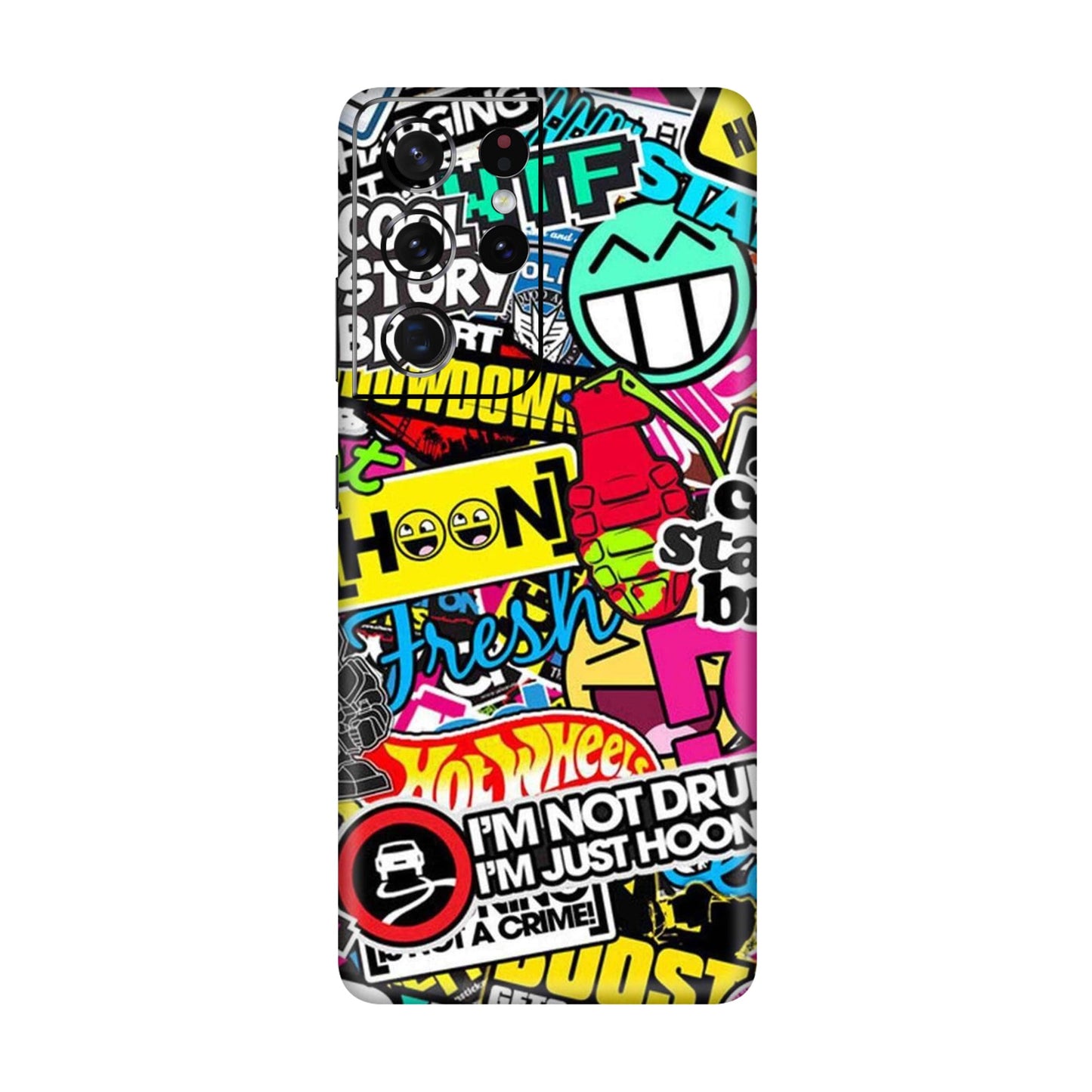 Hoonigan Sticker Bomb Mobile Skin For Samsung Galaxy S21 Ultra 5g