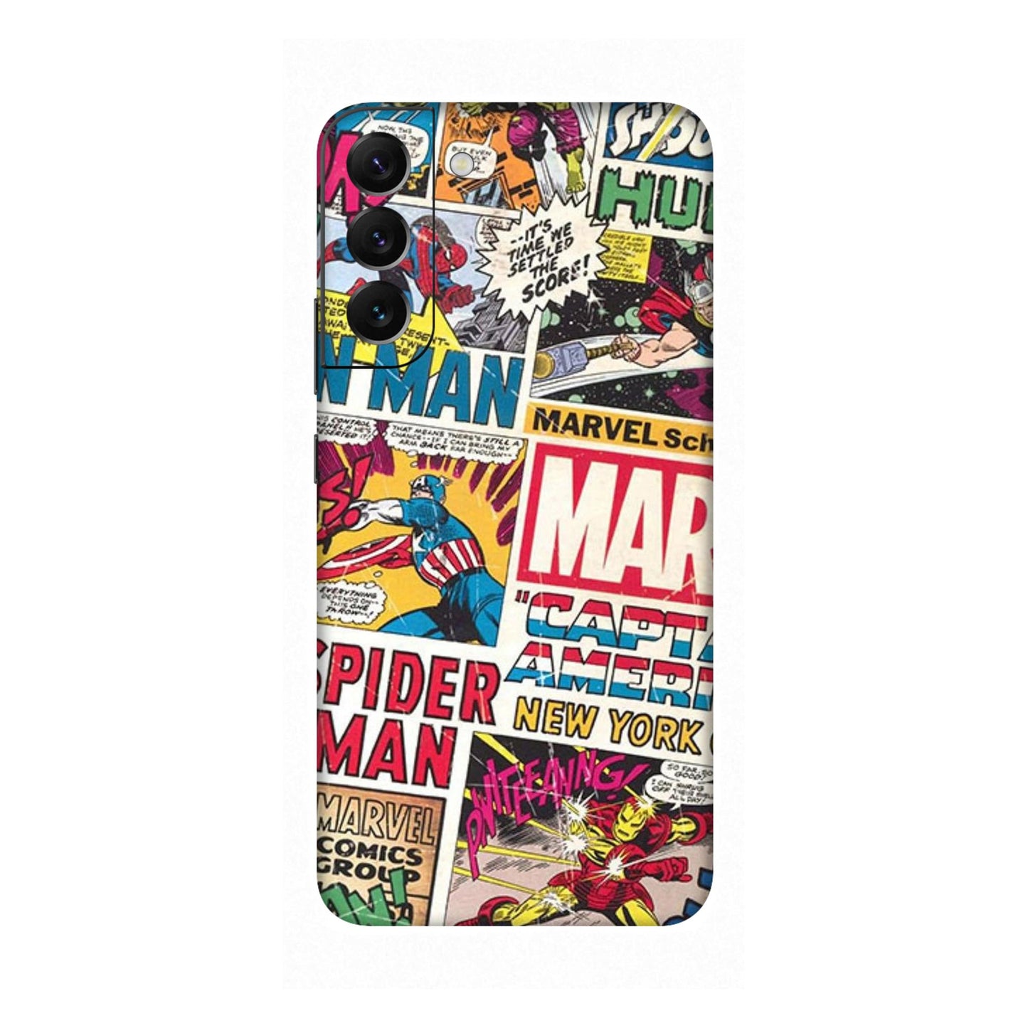 Vintage Marvel Comic Bomb Mobile Skin For Samsung Galaxy S22 Plus