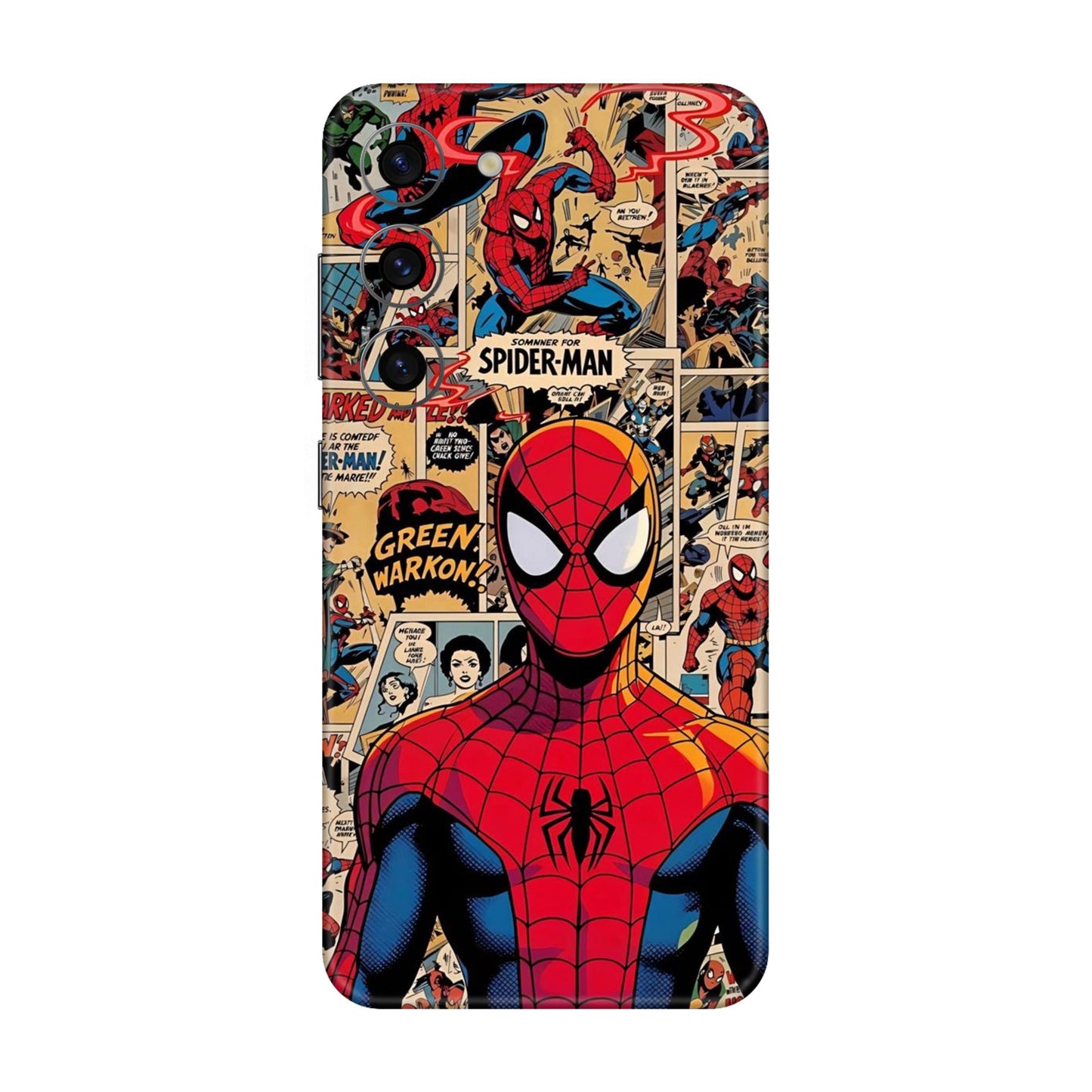 Vintage Comic Panel Spider Man Mobile Skin For Samsung Galaxy S23 5g