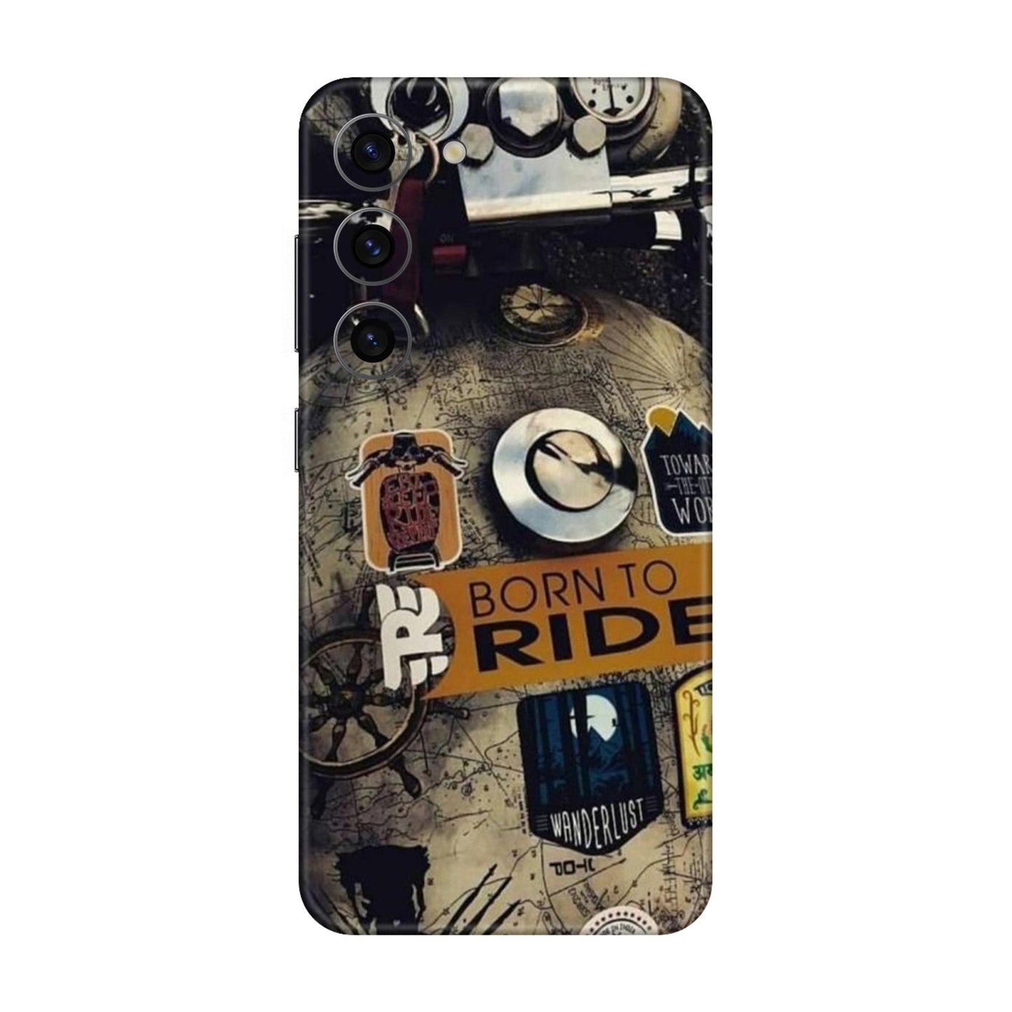 Born to Ride World Map Mobile Skin For Samsung Galaxy S23 5g