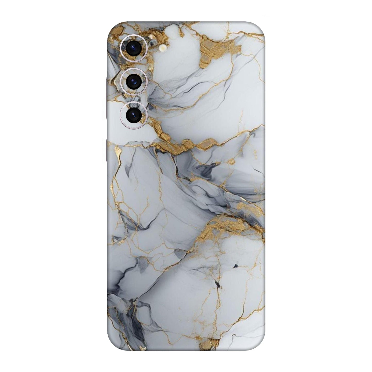 White Gold Luxury Marble Mobile Skin For Samsung Galaxy S23 Plus 5g