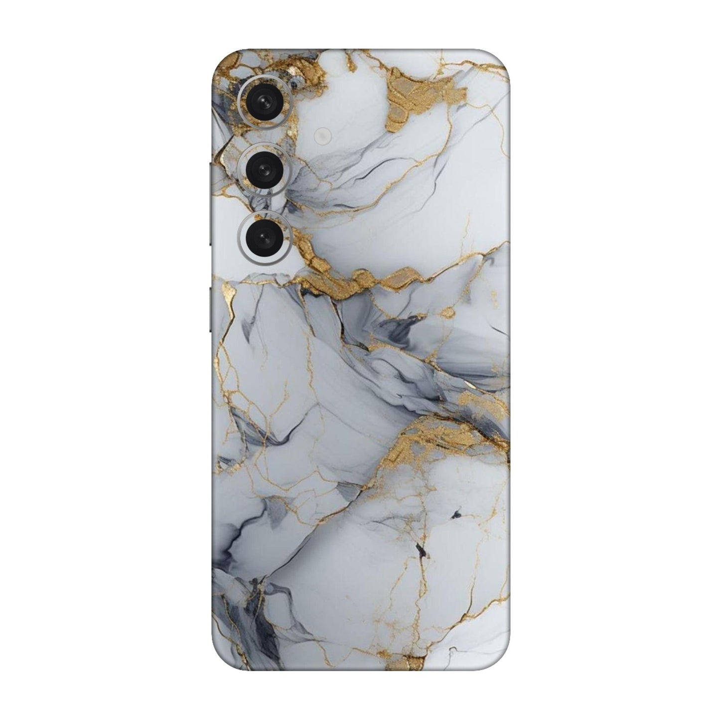 White Gold Luxury Marble Mobile Skin For Samsung Galaxy S24 5g