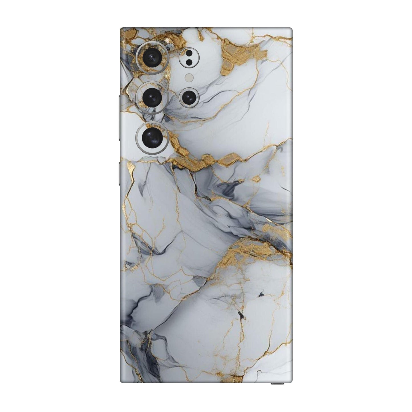 White Gold Luxury Marble Mobile Skin For Samsung Galaxy S24 Ultra 5g