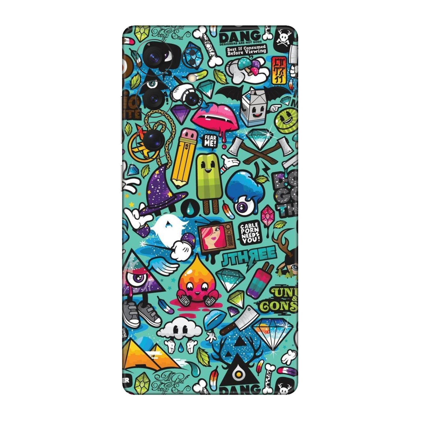 Graffiti Chaos Sticker Bomb Mobile Skin For Samsung Galaxy S25 Ultra 5g
