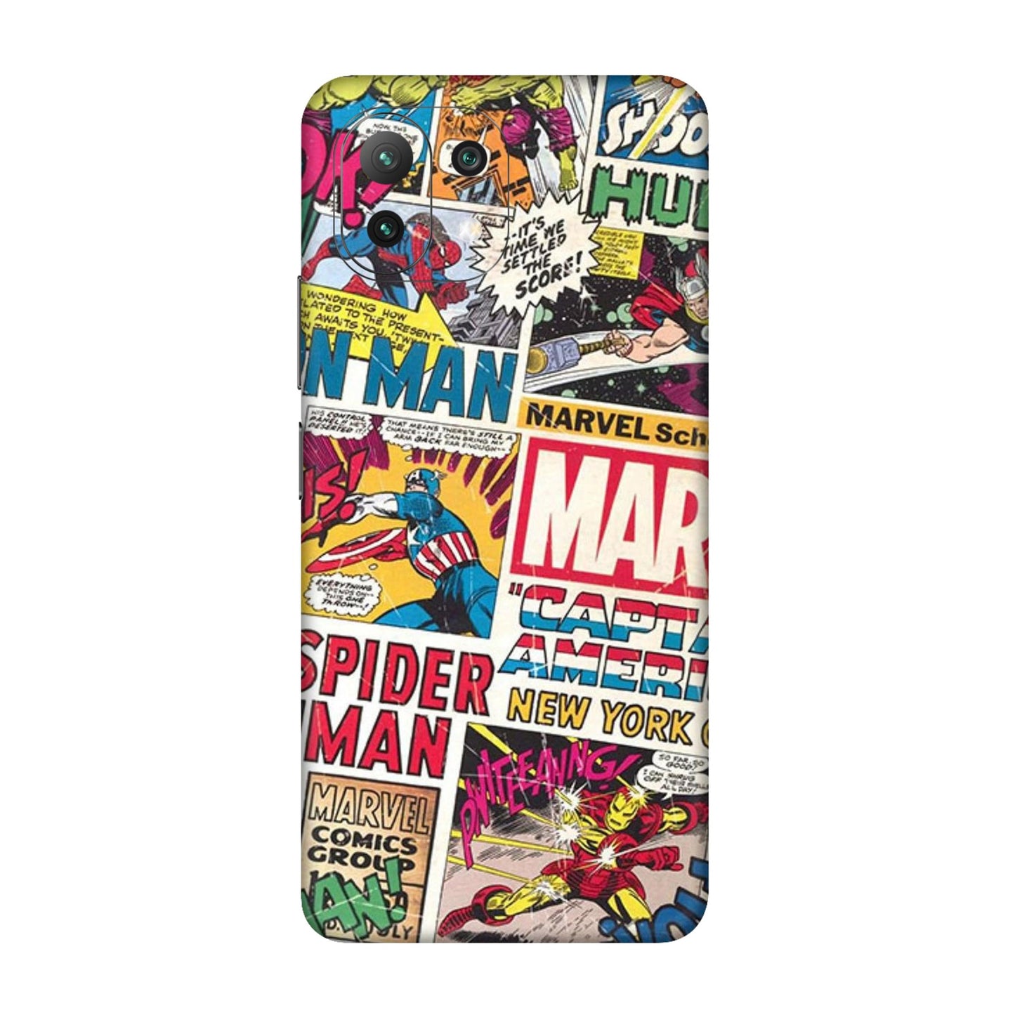 Vintage Marvel Comic Bomb Mobile Skin For Xiaomi 11 Lite NE 5g