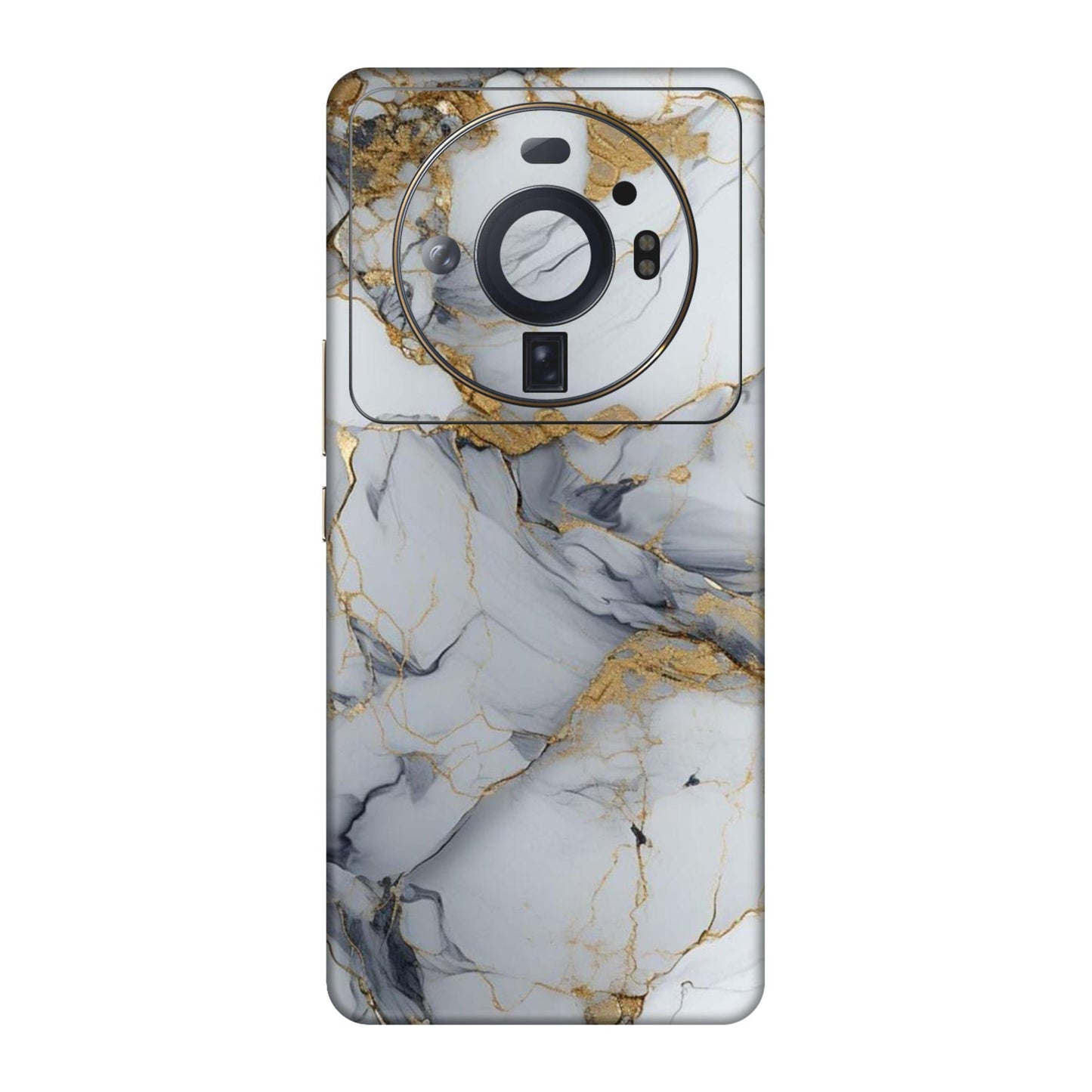 White Gold Luxury Marble Mobile Skin For Xiaomi 12S Ultra 5g