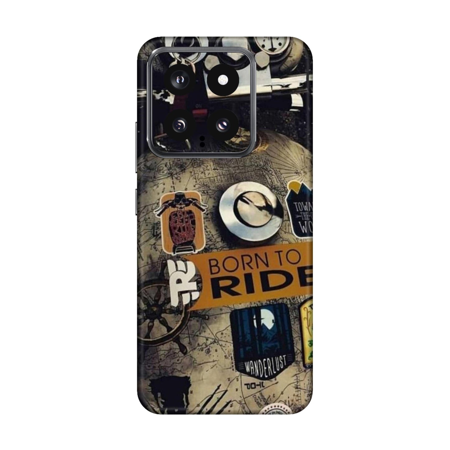 Born to Ride World Map Mobile Skin For Xiaomi 14 5g
