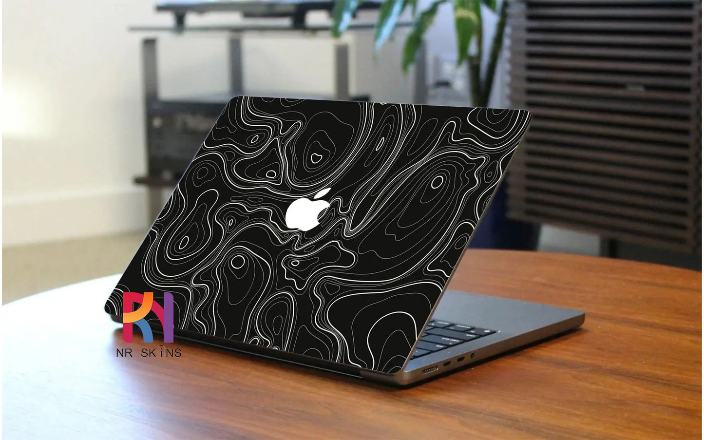 White Strip Laptop 6D Skin - SkinUp
