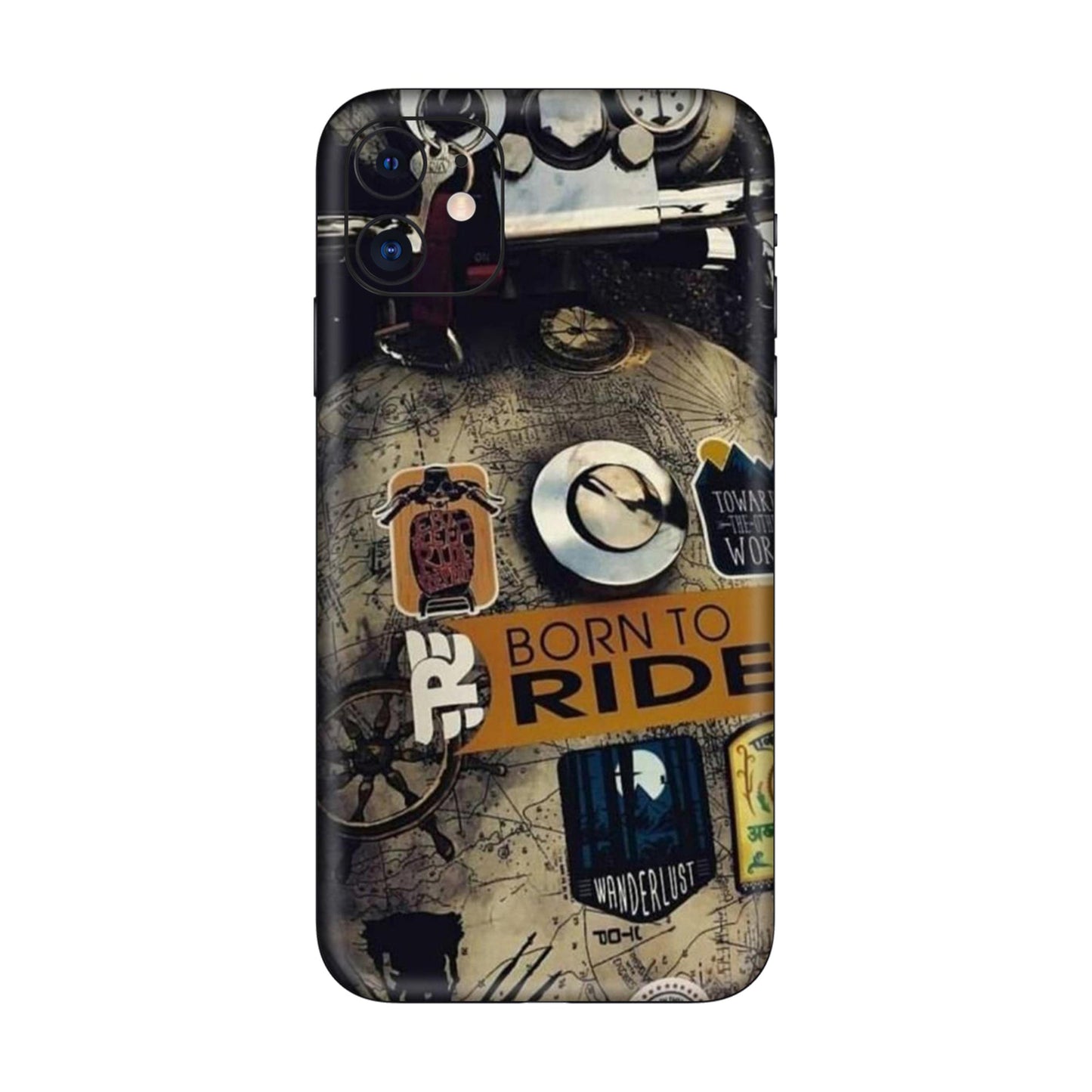 Born to Ride World Map Mobile Skin For iPhone 11