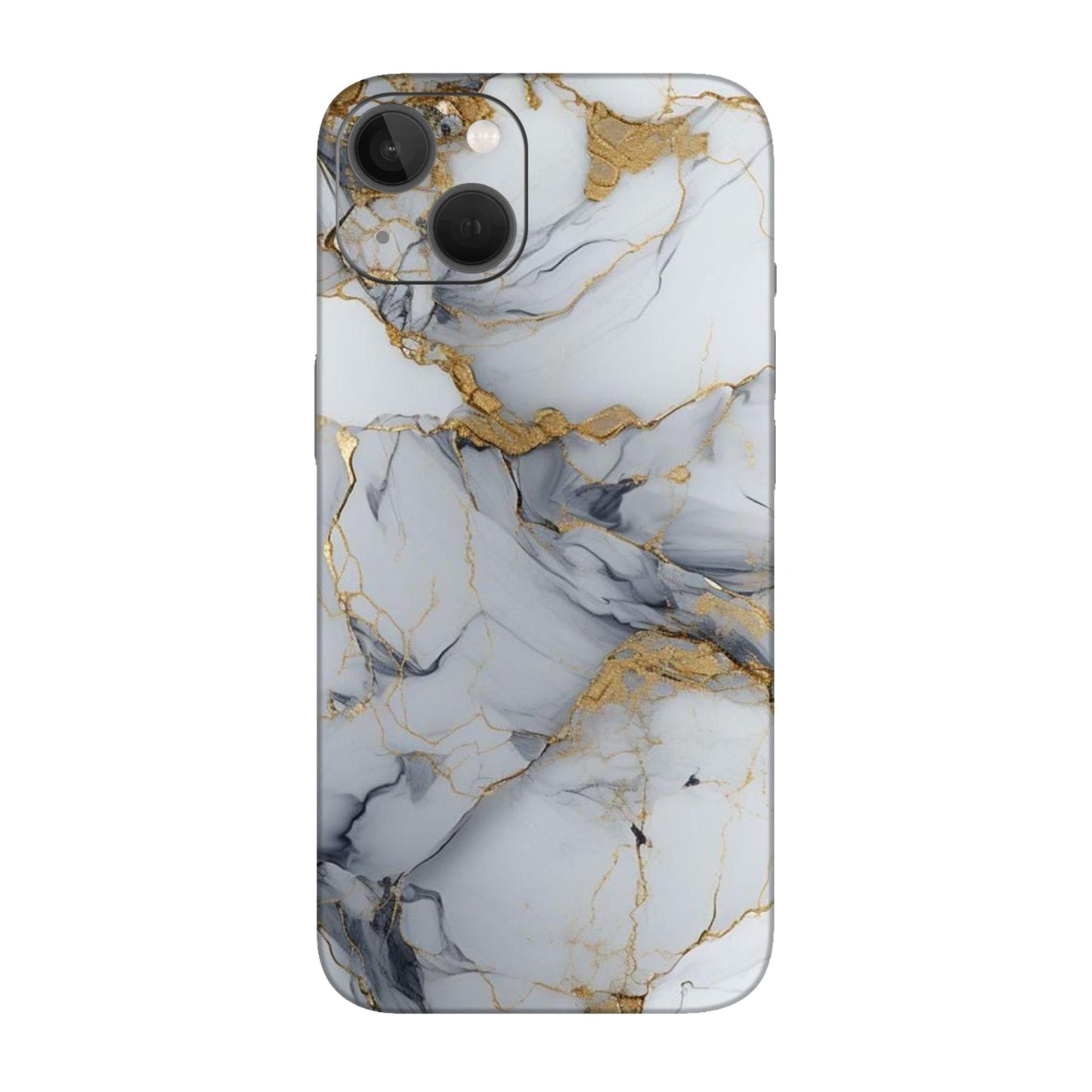 White Gold Luxury Marble Mobile Skin For iPhone 13