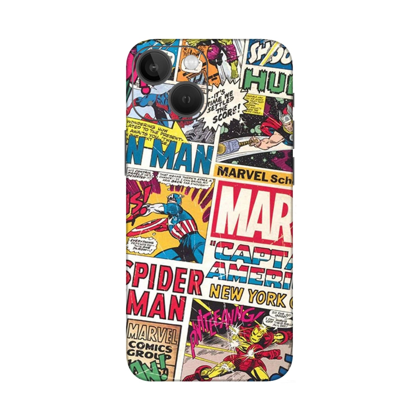 Vintage Marvel Comic Bomb Mobile Skin For iPhone 13 Mini