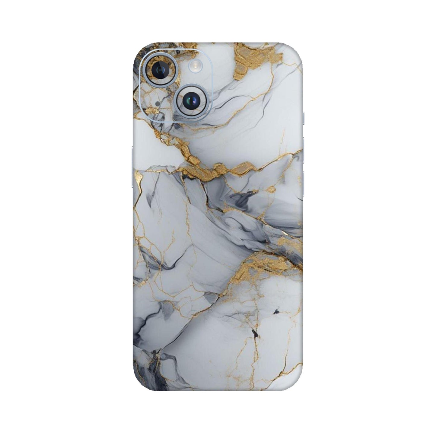 White Gold Luxury Marble Mobile Skin For iPhone 14