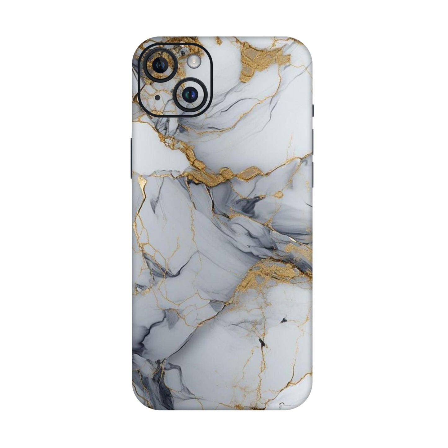 White Gold Luxury Marble Mobile Skin For iPhone 14 Plus