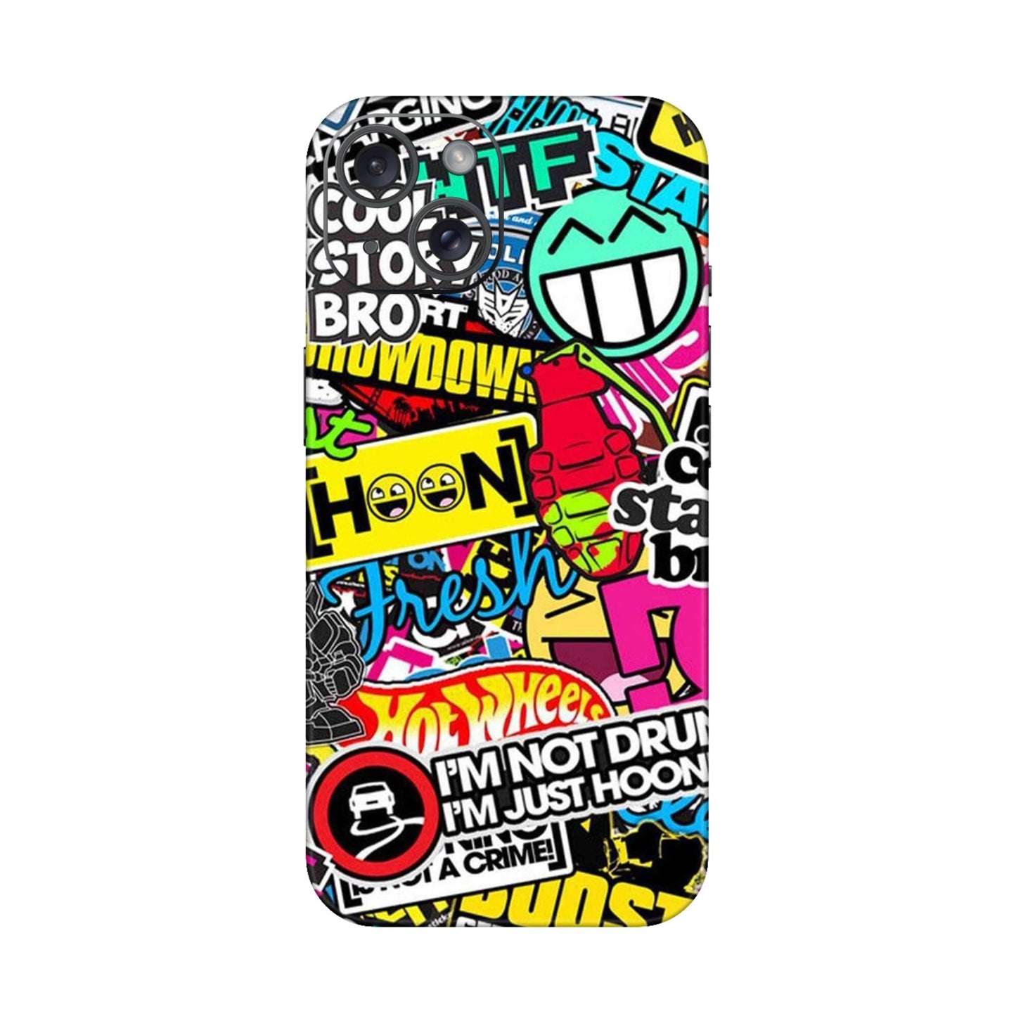 Hoonigan Sticker Bomb Mobile Skin For iPhone 15