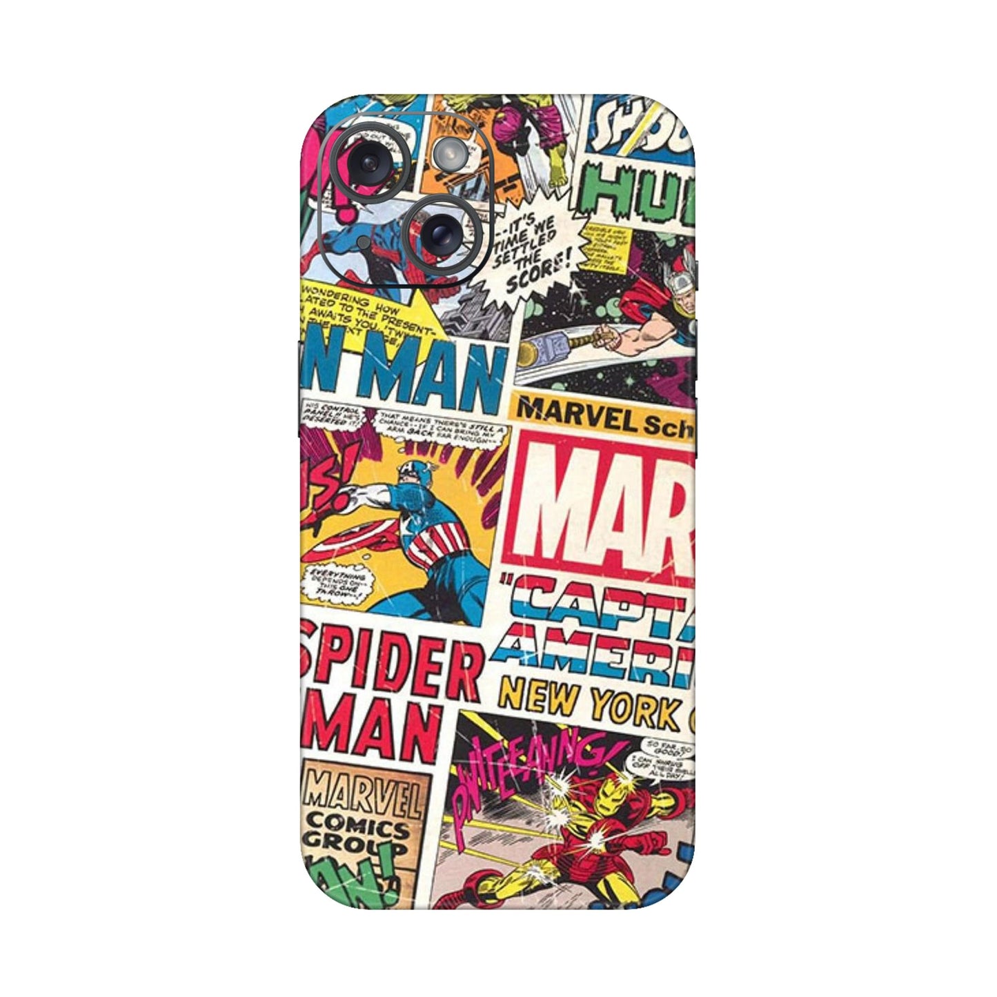Vintage Marvel Comic Bomb Mobile Skin For iPhone 15