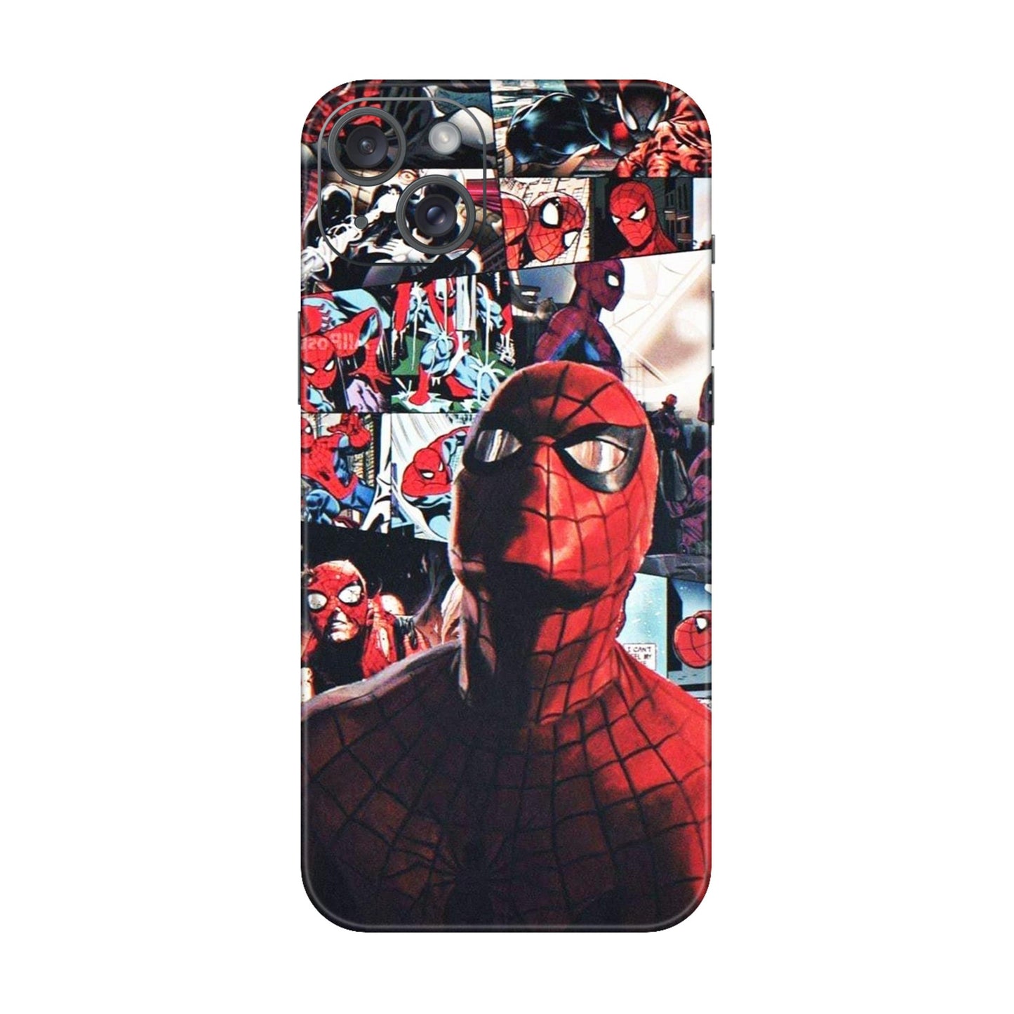 Vintage Spider Man Collage Mobile Skin For iPhone 15 Plus