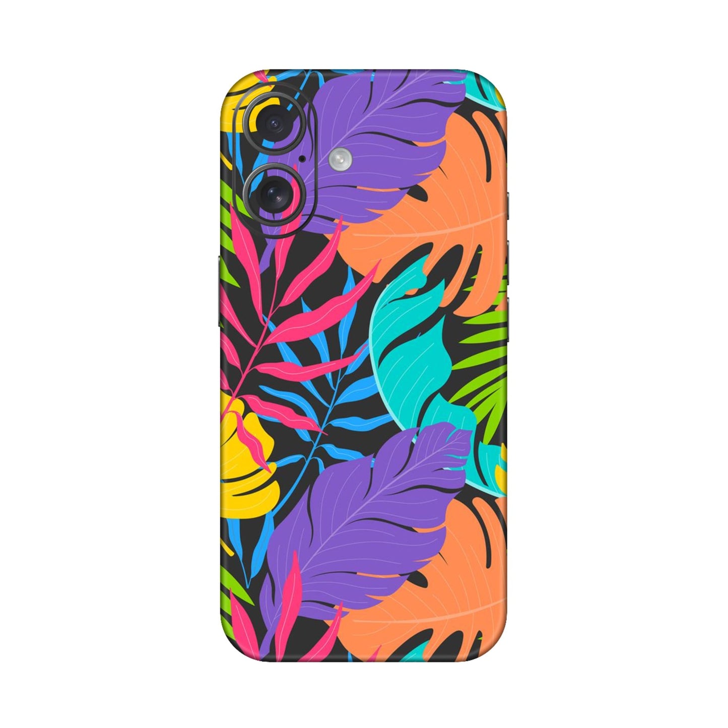 Neon Jungle Leaves Mobile Skin For iPhone 16