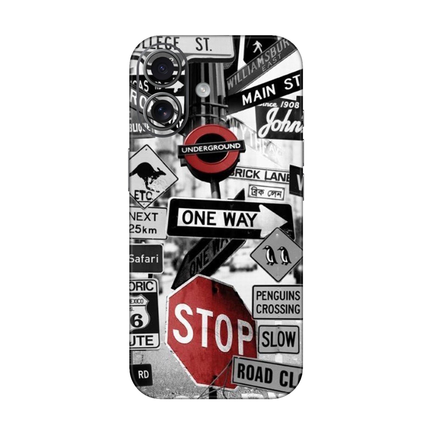 Global Urban Sign Bomb Mobile Skin For iPhone 17
