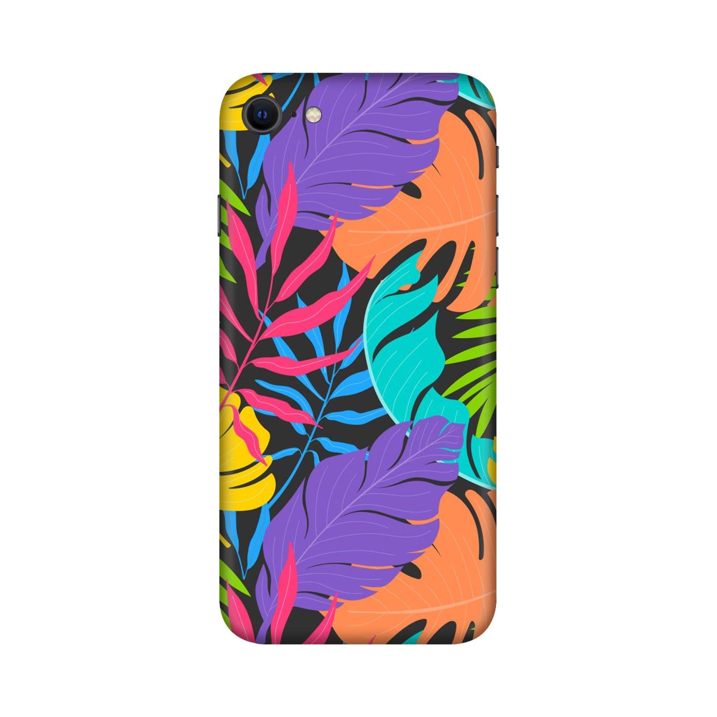Neon Jungle Leaves Mobile Skin For iPhone SE
