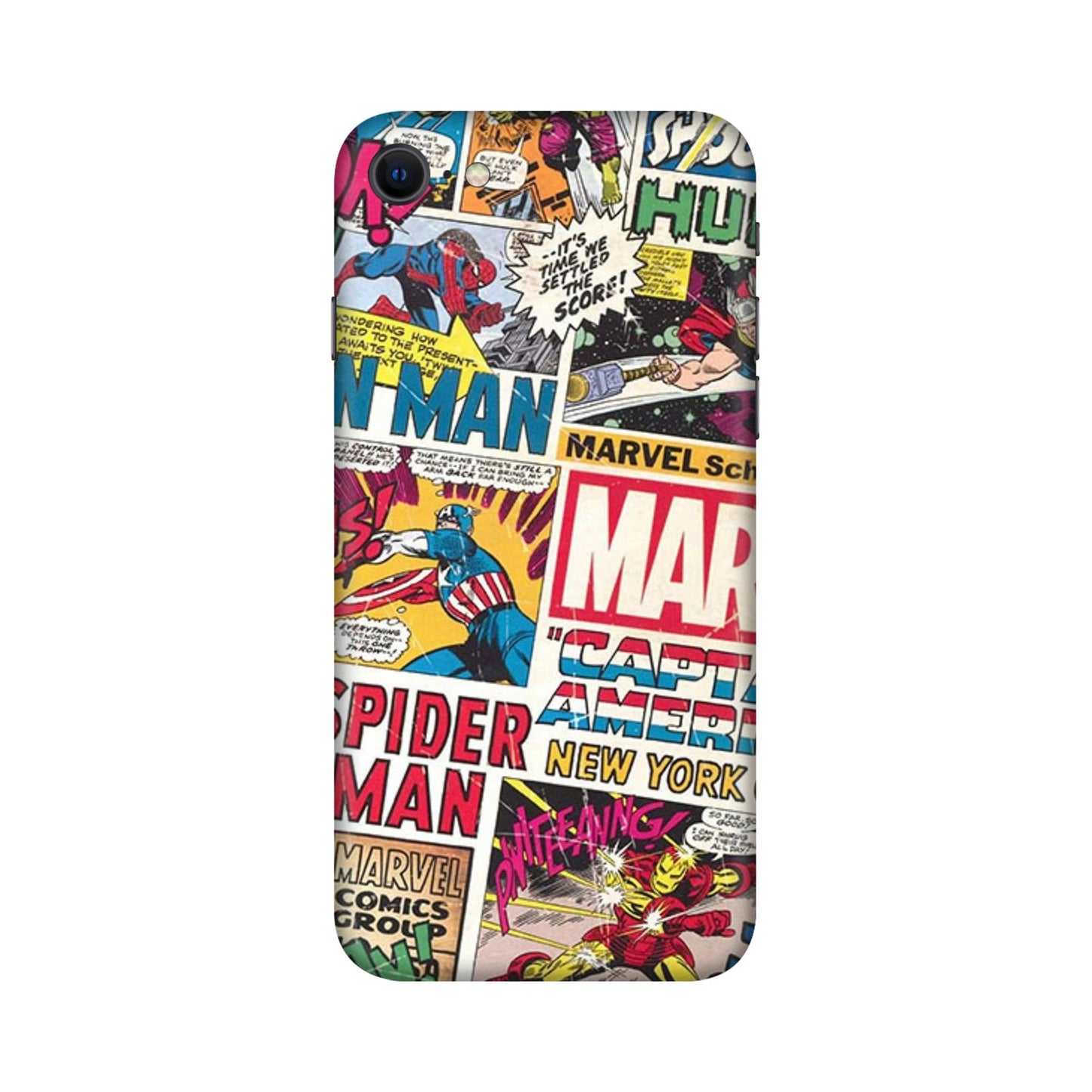 Vintage Marvel Comic Bomb Mobile Skin For iPhone SE