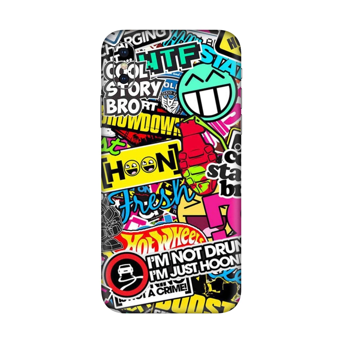 Hoonigan Sticker Bomb Mobile Skin For iPhone X
