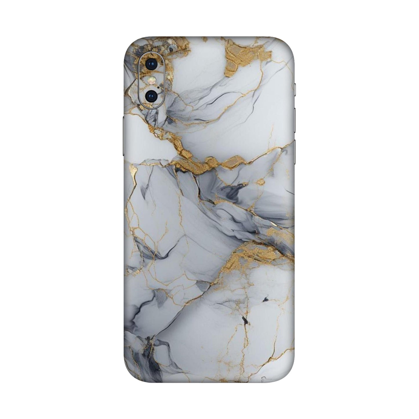 White Gold Luxury Marble Mobile Skin For iPhone X