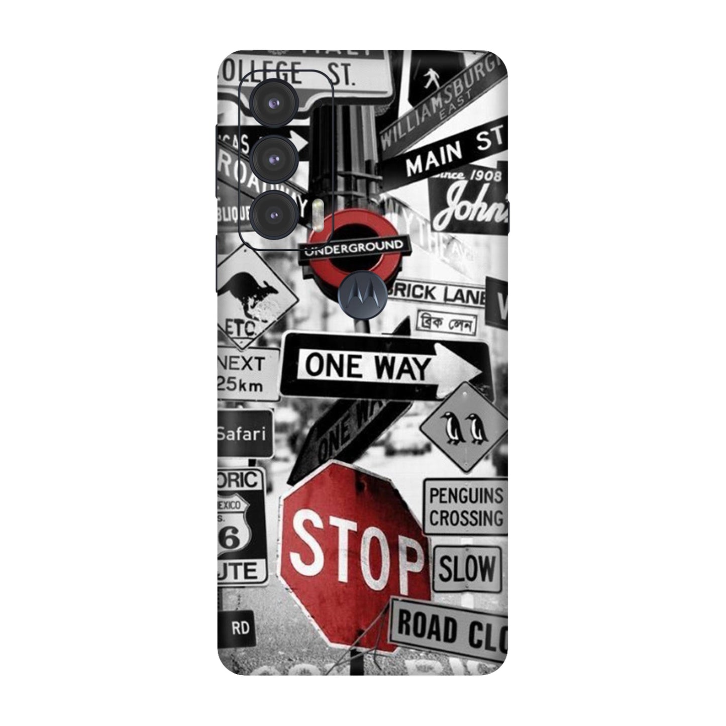 Global Urban Sign Bomb Mobile Skin For Motorola Edge 20
