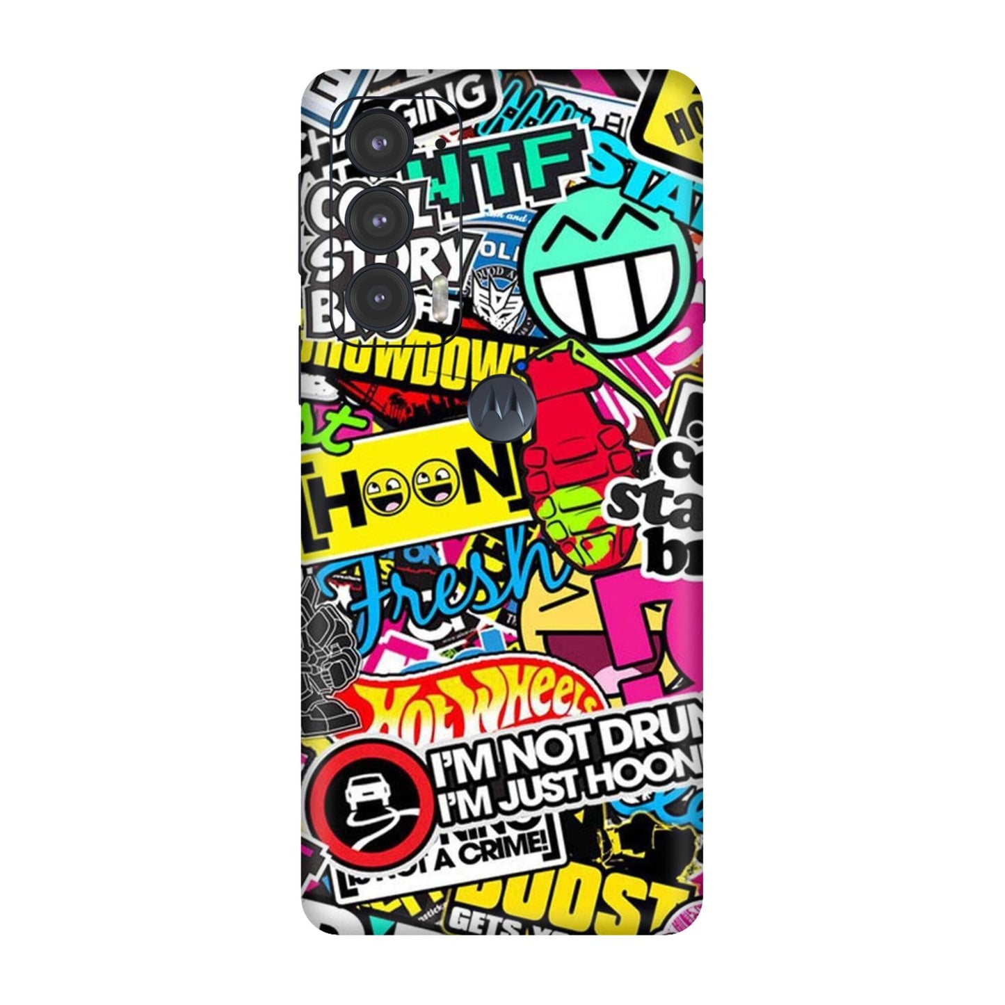 Hoonigan Sticker Bomb Mobile Skin For Motorola Edge 20