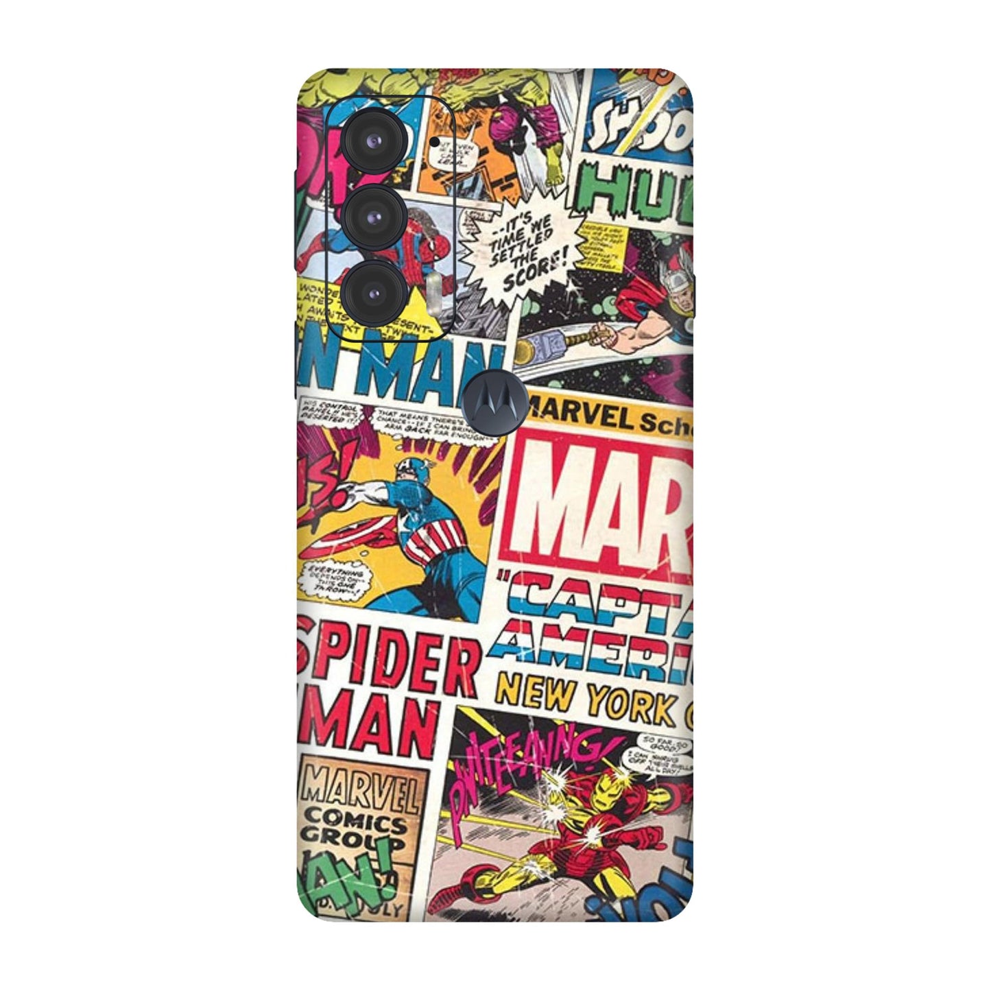 Vintage Marvel Comic Bomb Mobile Skin For Motorola Edge 20