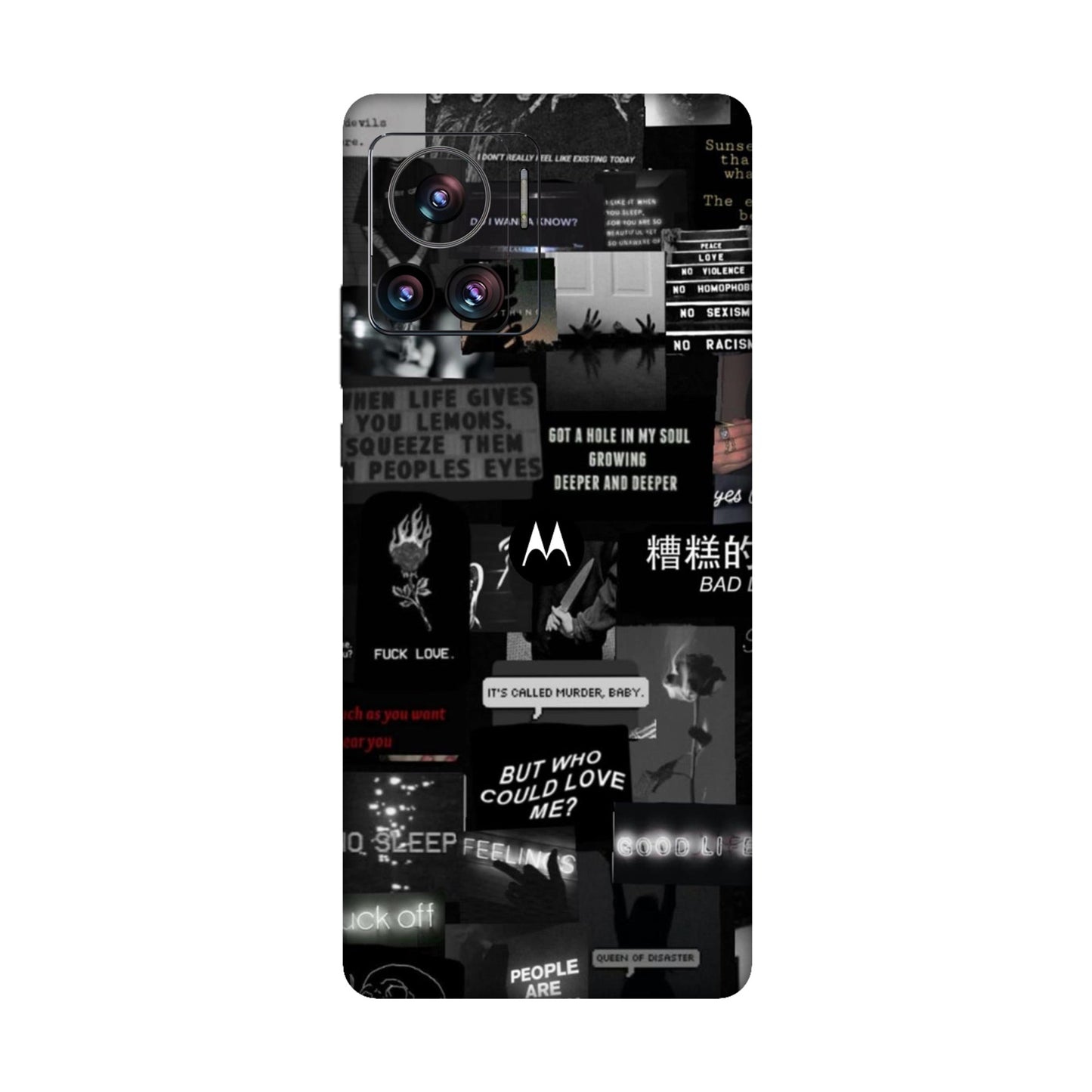 Bad Day Dark Collage Mobile Skin For Motorola Edge 30 Ultra