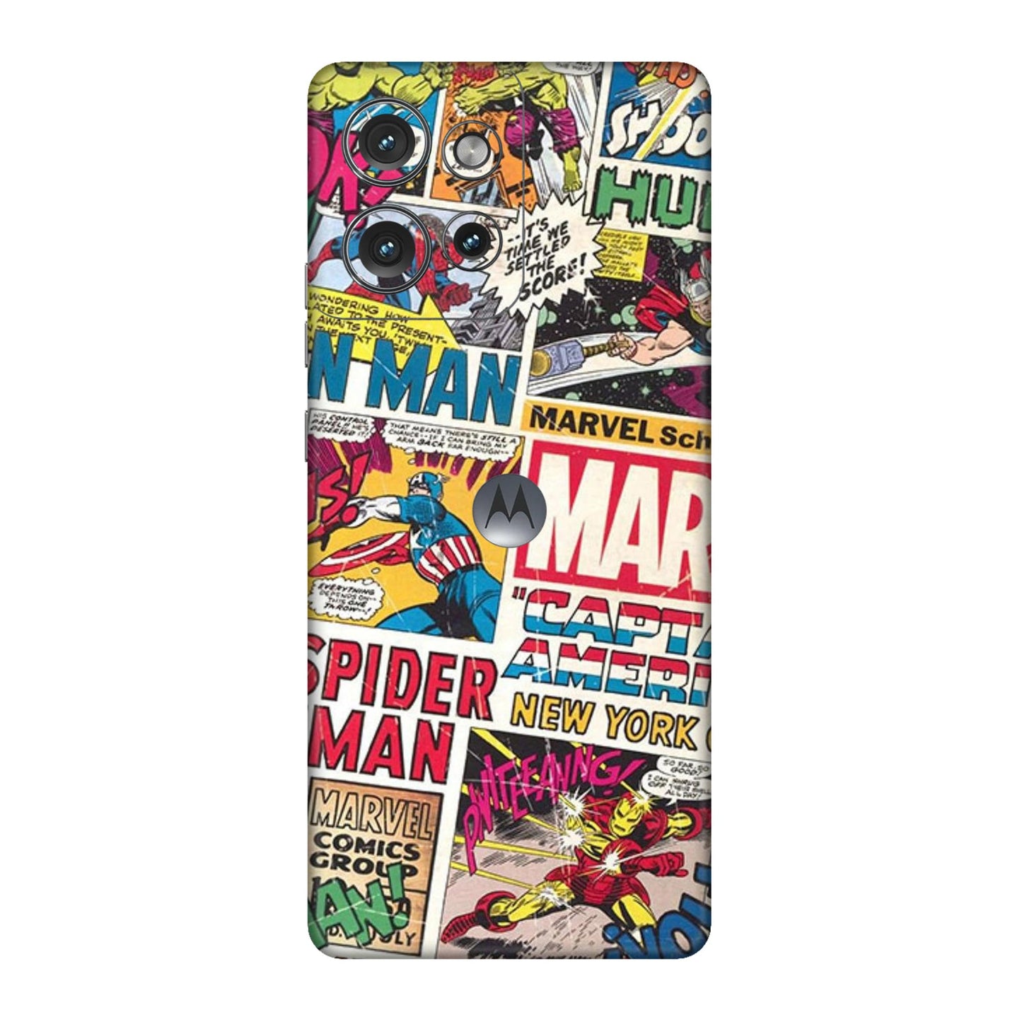 Vintage Marvel Comic Bomb Mobile Skin For Motorola Edge 50