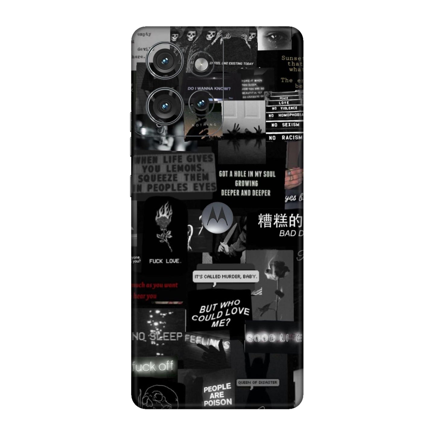 Bad Day Dark Collage Mobile Skin For Motorola Edge 50