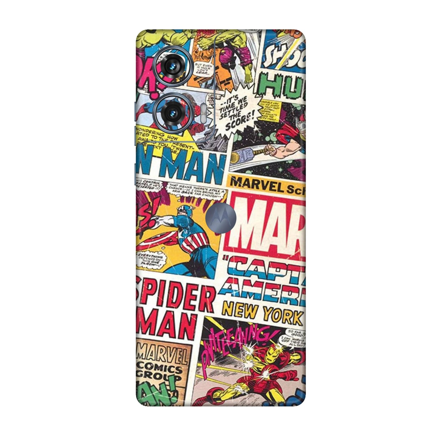 Vintage Marvel Comic Bomb Mobile Skin For Motorola Edge 50 Fusion
