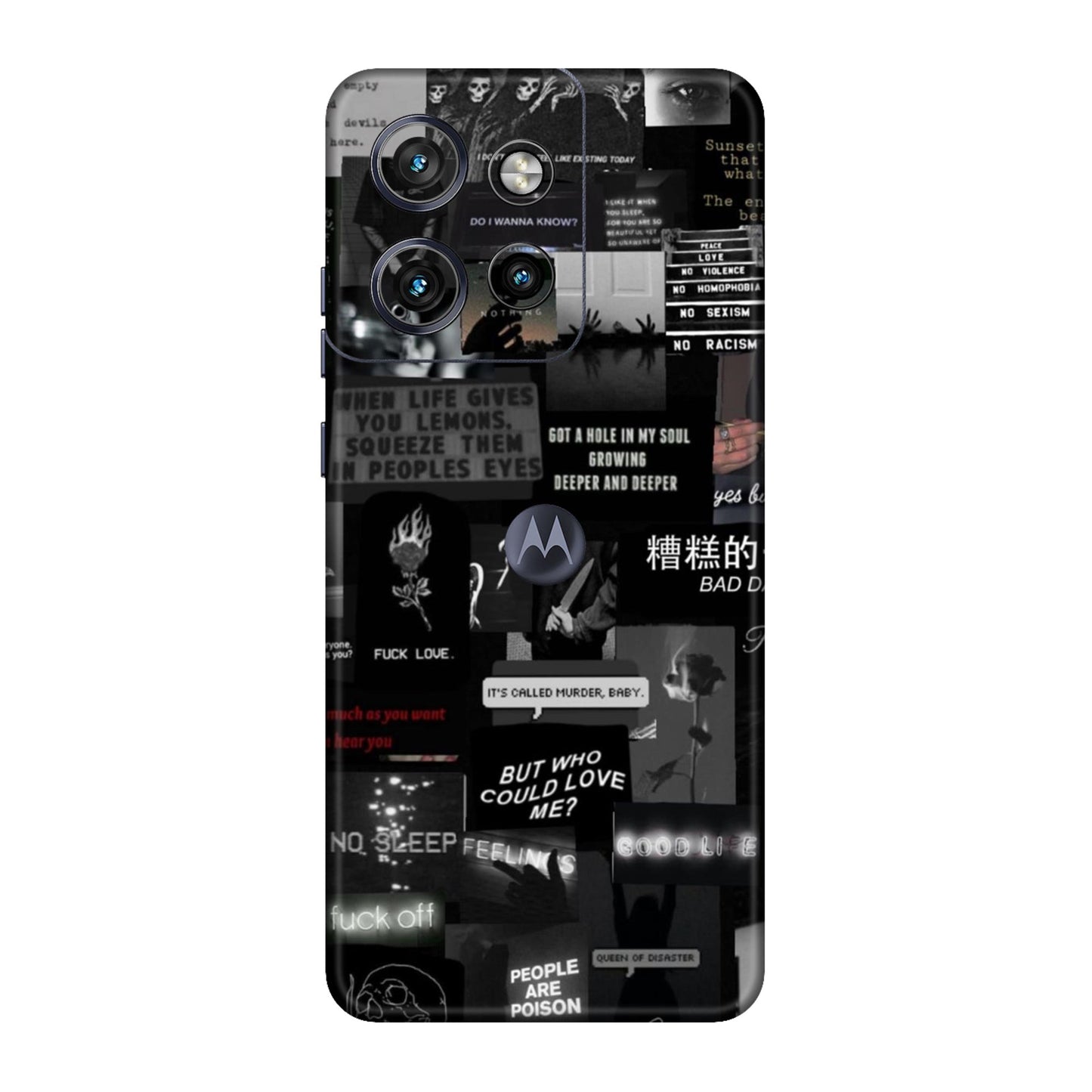 Bad Day Dark Collage Mobile Skin For Motorola Edge 50 Neo