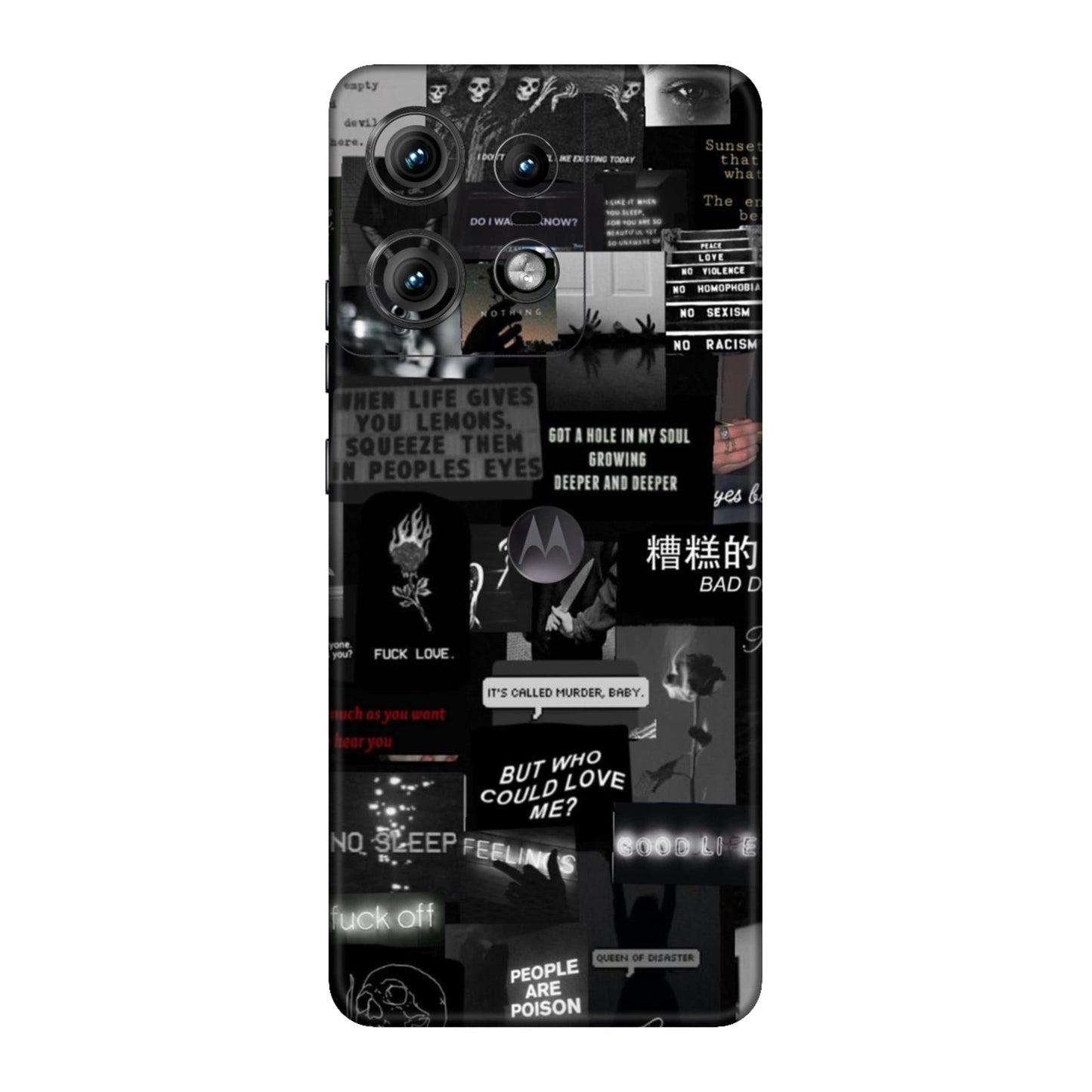 Bad Day Dark Collage Mobile Skin For Motorola Edge 50 Pro
